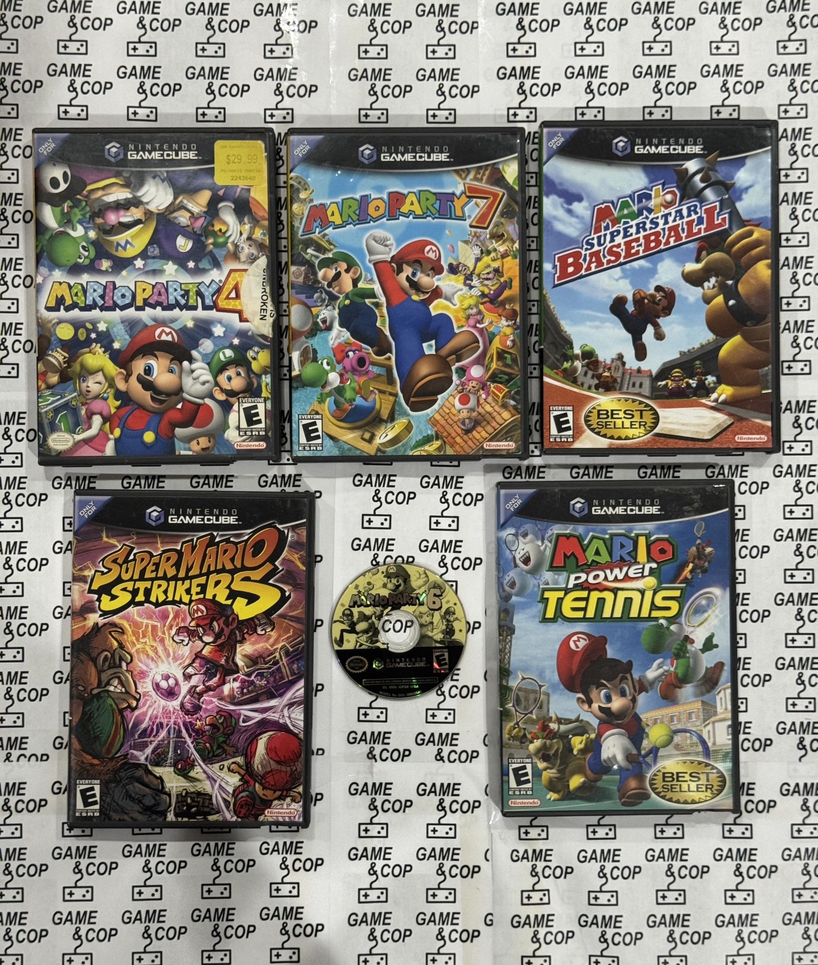 NINTENDO GAMECUBE GAMES - MARIO PARTY - POWER TENNIS ETC