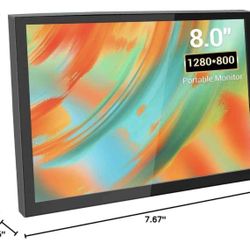 8 Inch Mini Monitor | 1280 * 800 | PC Laptop, Raspberry Pi, Game Consoles | HDMI