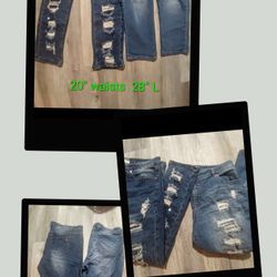 Lot Of Two Distressed Jeans Plus