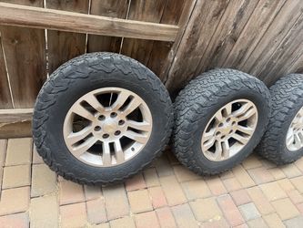 18” GM wheels with BFG K02 LT 275/65 R18 tires