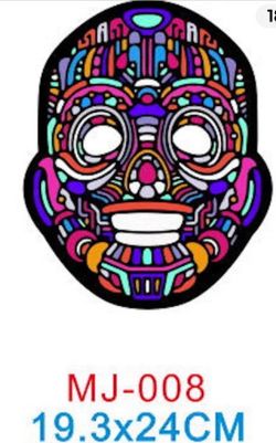 Dia de Los Muertos sound reactive LED mask