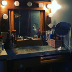 Table Plus Mirror With Lights $200