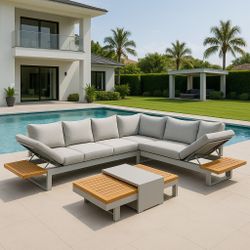The Best Patio Furniture, Patio Sectional. Modular Aluminum Outdoor Sectional 