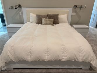 King Platform Bed with LED Headboard