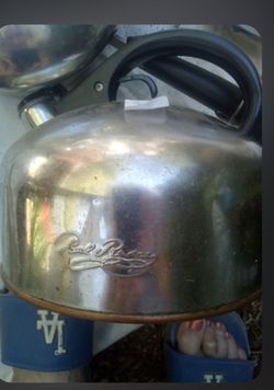 Vintage Revere Ware stainless steel whistling tea kettle