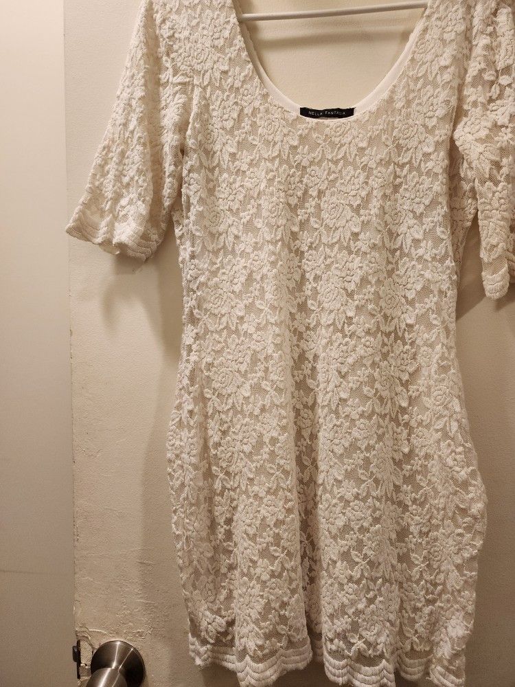 White Dress Size L