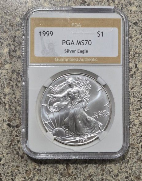 1999 PGA Authentic Silver Eagle, .999 Silver Bullion Coin