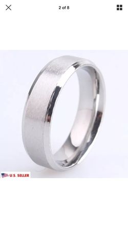 6mm Silver Stainless Steel Ring