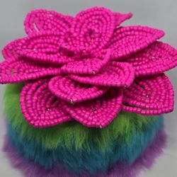 Succulent Beaded Flower