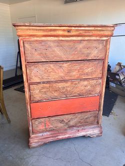 5 drawer wooden dresser