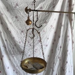 Antique scale brass