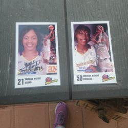 Phoenix Mercury WNBA signed autographs Tamara Moore and Shereka Wright 