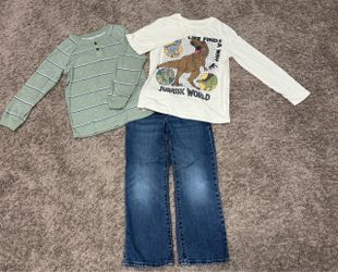 Boys Size 7 Fall Bundle – Carter's, Jurassic World & Children's Place (3 pieces)