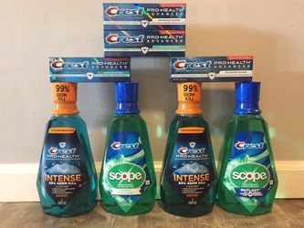 $20 personal Hygiene 4bottles mouth wash 1L each bottle and 4toothphaste Firm price and pick up Gahanna