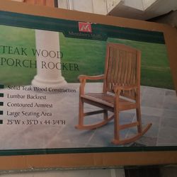 Teak Rocking Chair - New In Box