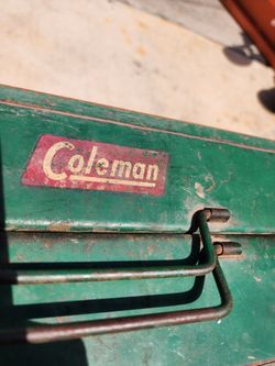 Coleman Metal folding table.