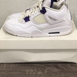 Air Jordan 4 Retro Purple Metallic Size 11 With OG Box
