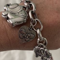 Chunky Fun Elephant Charm Bracelet