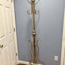 Victorian industrial style brass coat rack