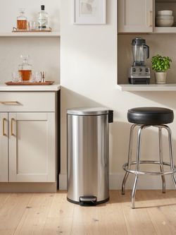Stainless steel trash can
