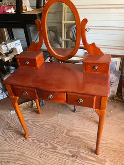 Beautiful vanity it’s 51 inches tall 32 inches wide and 15 inches deep