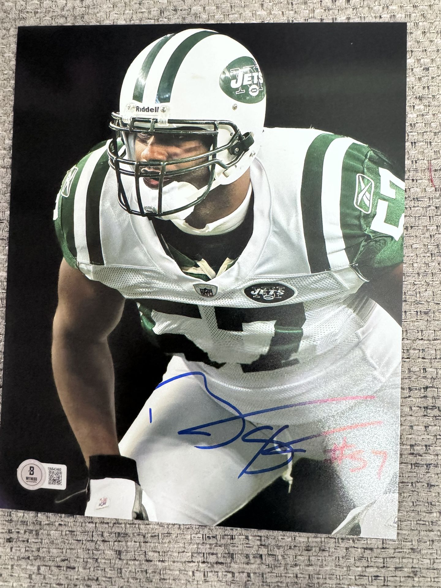 Bart Scott Signed Autograph 8x10 Photo - Beckett Coa - New York Jets
