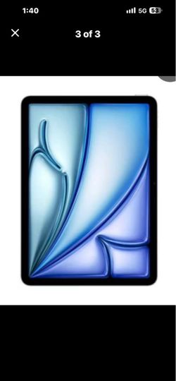 Apple 11 inch iPad Air M4 in color blue