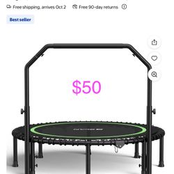  Foldable Mini Trampoline, 48" Fitness 
