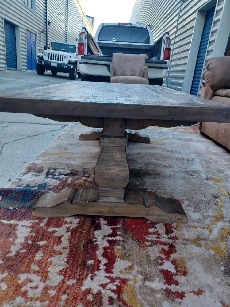 Solid pine wood caden coffee table by living spaces in new condition