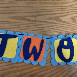 Baby shark 2 birthday banner