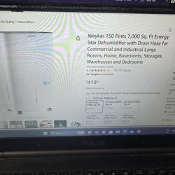 Waykar 150 Pints 7000 Sq. Ft Energy Star Dehumidifier, Industrial Large. Room, Home, Basements, Storage, Warehouse and Bedroom