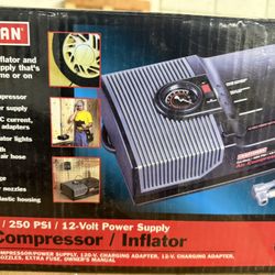 Craftsman 75116 Portable Battery Powered Air Compressor 250 PSI 12-Volt DC