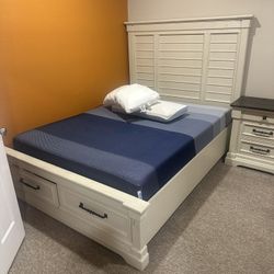 Full/Double Size Bed Frame & Nightstand
