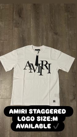 Amiri staggered white tee