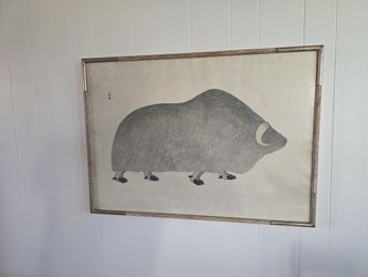 Kananginak Pootoogook "Lone Muskox" 1983 Edition Signed