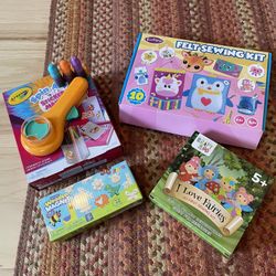 New Set Lot Sewing Kits Crayola Paint And Wooden Magnets
