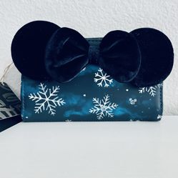 Loungefly Disney Minnie Mouse Snowflake Ears Small Wallet