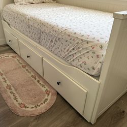HEMNES Daybed frame with 3 drawers, white, Twin