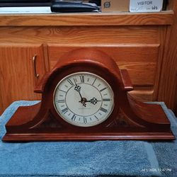 Vintage Quartz Westminster Chime Tambour Mantel Clock - Works