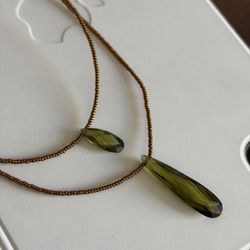 dark green vintage necklace