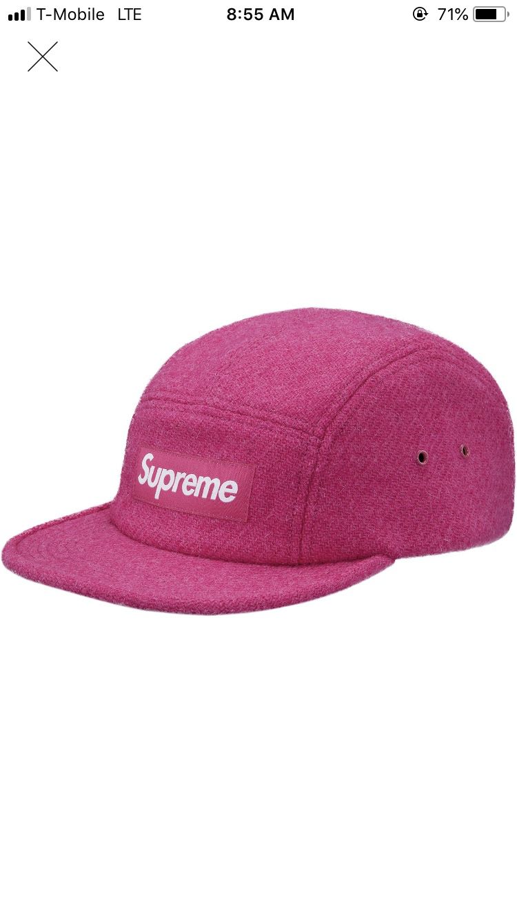 Supreme Pink Wool Hat