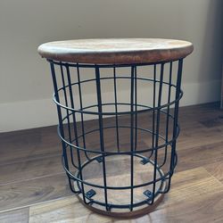Side Table metal and wood