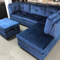 Sectional With Ottoman (FREE DELIVERY) 