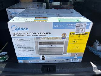 Midea 8,000 BTU 115V Smart Window Air Conditioner with Comfort Sense Remote, up to 350 Sq. ft., White, MAW08S1DWWT, New