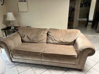 Tan comfy couch