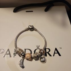 Pandora Bracelet With Charms 