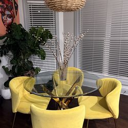 Glass Dining table & chairs