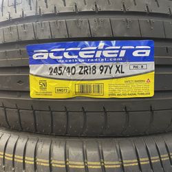 ACCELERA PHI R 245/40ZR18 $75 each tire new 30k warranty 245/40/18 all season ULTRA high performance tires 245/40ZR/18 245/40R/18