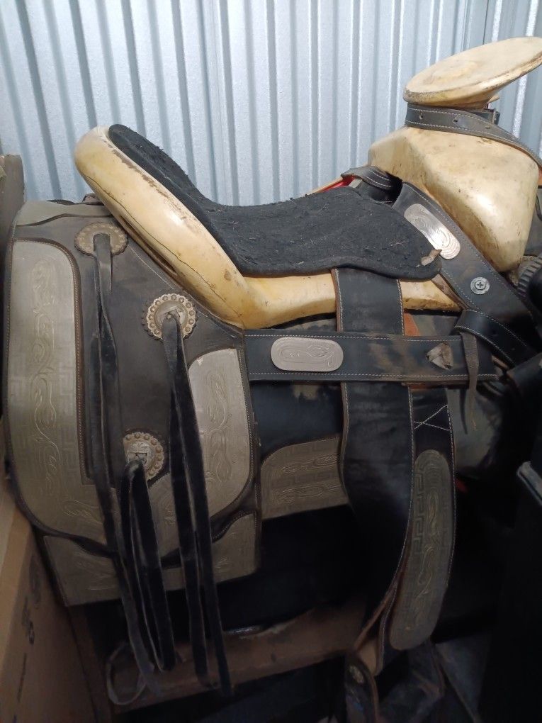 Mexican Saddle/headstall, reigns