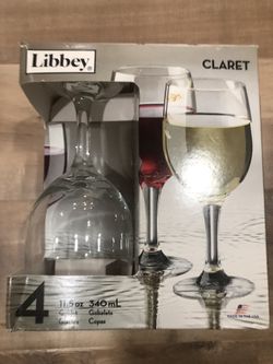 Libbey 4 piece Goblet glasses